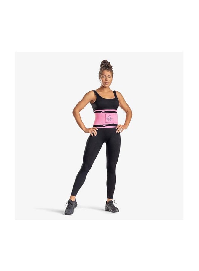 Sweet Sweat Waist Trimmer 'Pro Series' Belt with Adjustable Velcro Straps for Men & Women Black/Pink