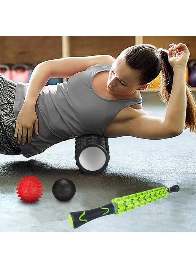 Sky-Touch 5 In 1 Fitness Foam Roller Set With Muscle Stick And Massage Balls