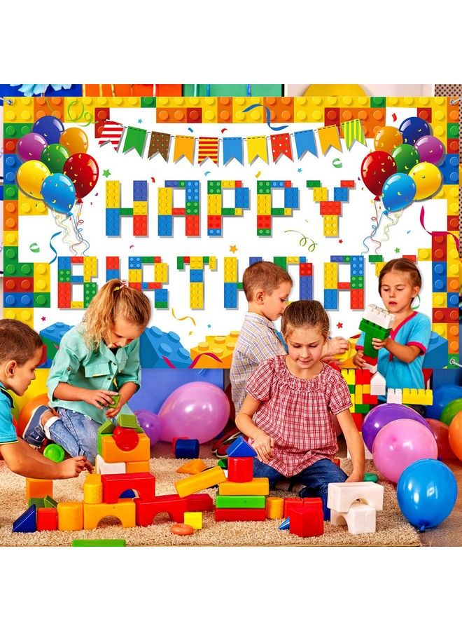 Colorful Building Blocks Birthday Backdrop Blocks Photography Birthday Backdrop Children