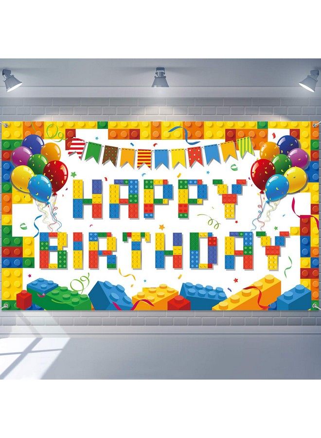 Colorful Building Blocks Birthday Backdrop Blocks Photography Birthday Backdrop Children