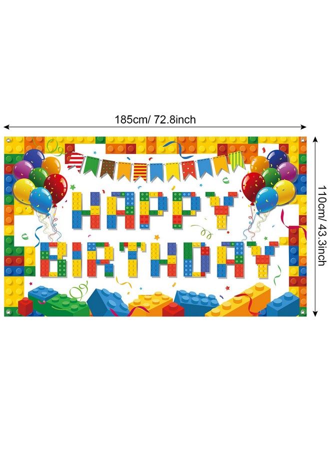 Colorful Building Blocks Birthday Backdrop Blocks Photography Birthday Backdrop Children