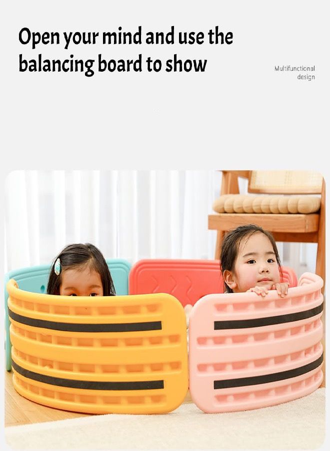 Smart Balancing Board, Curvy Balance Board, Home Sensory Training Indoor Fitness Smart Board Seesaw Capacity Blue 100KG