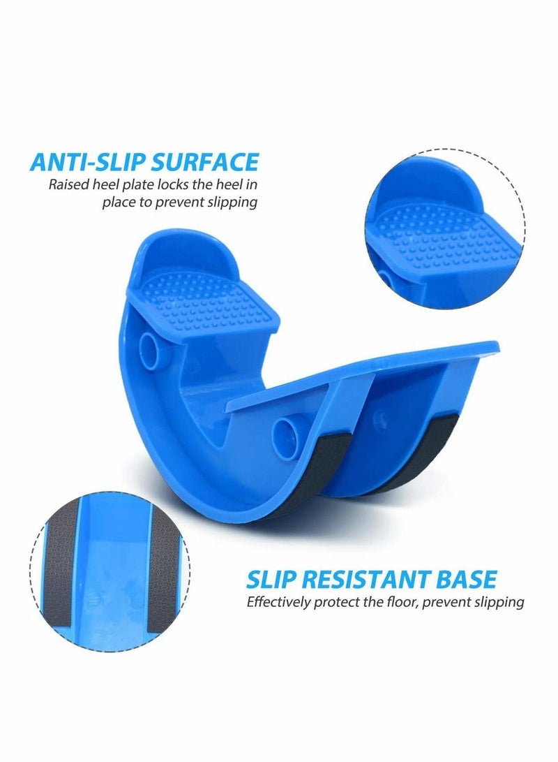 Foot Rocker Calf Stretcher for Achilles Tendinitis Heel Feet Shin Splint Plantar Fasciitis Pain Relief Stretches Strained Leg Muscle Ankle Wedge Stretch Improves Flexibility Blue