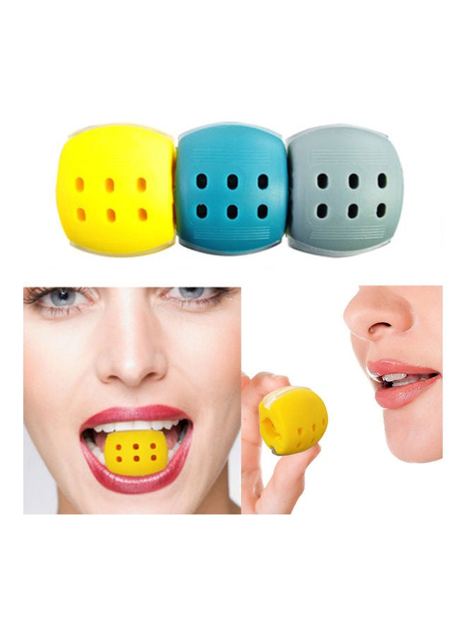 Food-grade Silicon Jaw Exerciser Device Facial Chew Muscle Training Fitness Ball 4.6x3.9x3.7cm