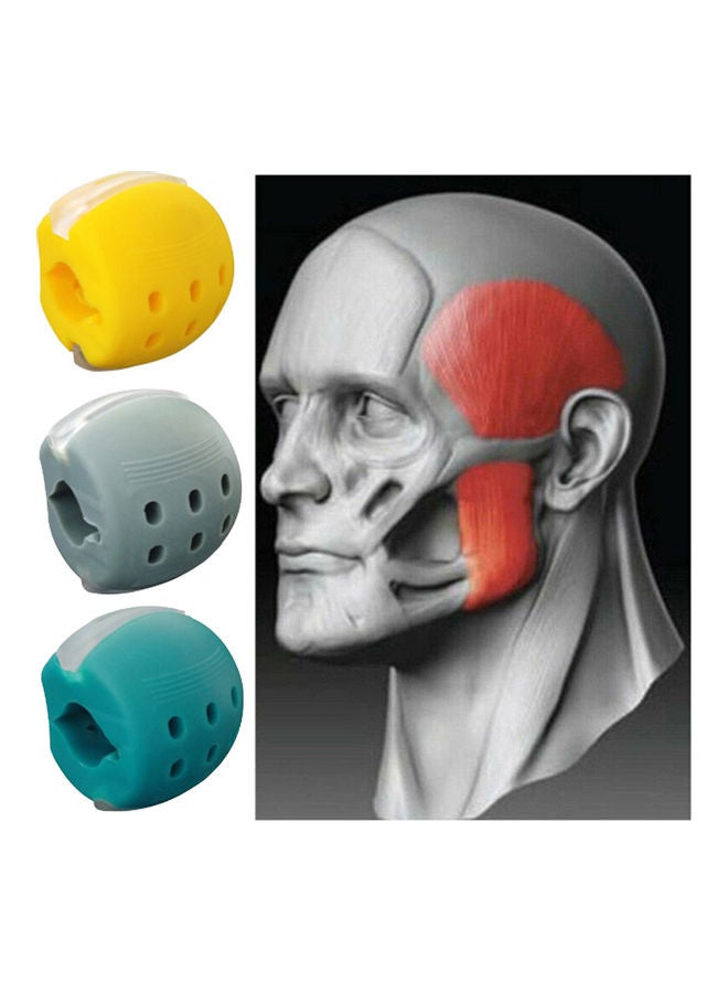 Food-grade Silicon Jaw Exerciser Device Facial Chew Muscle Training Fitness Ball 4.6x3.9x3.7cm