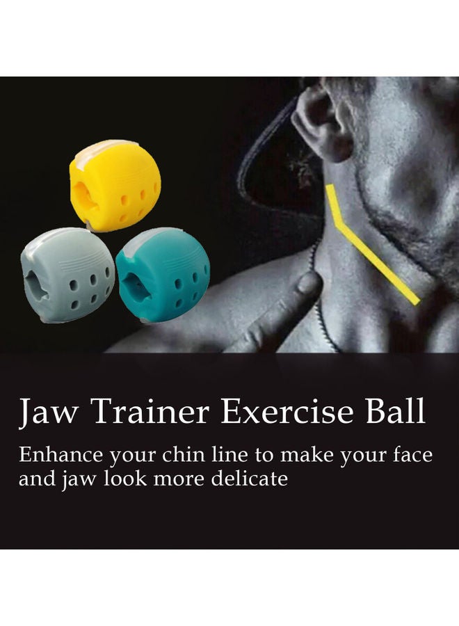 Food-grade Silicon Jaw Exerciser Device Facial Chew Muscle Training Fitness Ball 4.6x3.9x3.7cm