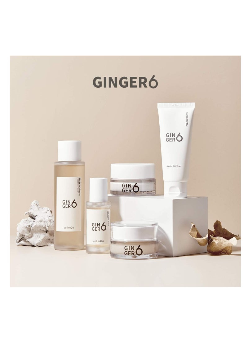 Anti-Aging and Hydrating Facial Essence Toner with Peptides Hyaluronic Acid and Ginger Extract, First-Step Booster, Natural Ingredients GINGER6 Like White Blossom Essence Toner 150ml (5.07 fl.oz.)
