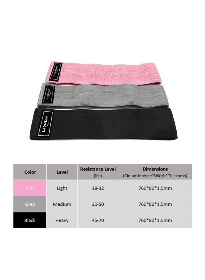 3-Piece Sports Yoga Resistance Loop Bands Set