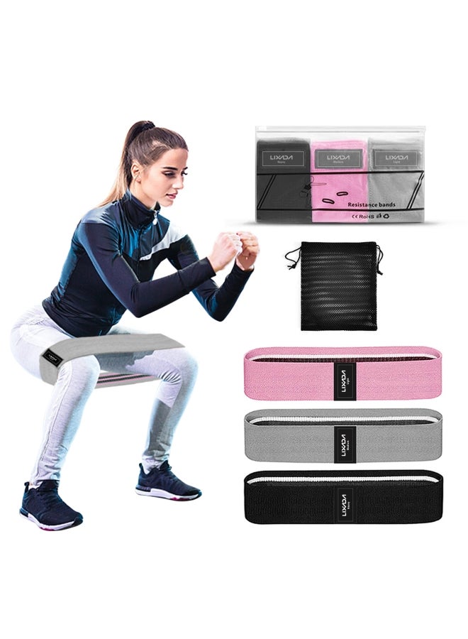 3-Piece Sports Yoga Resistance Loop Bands Set