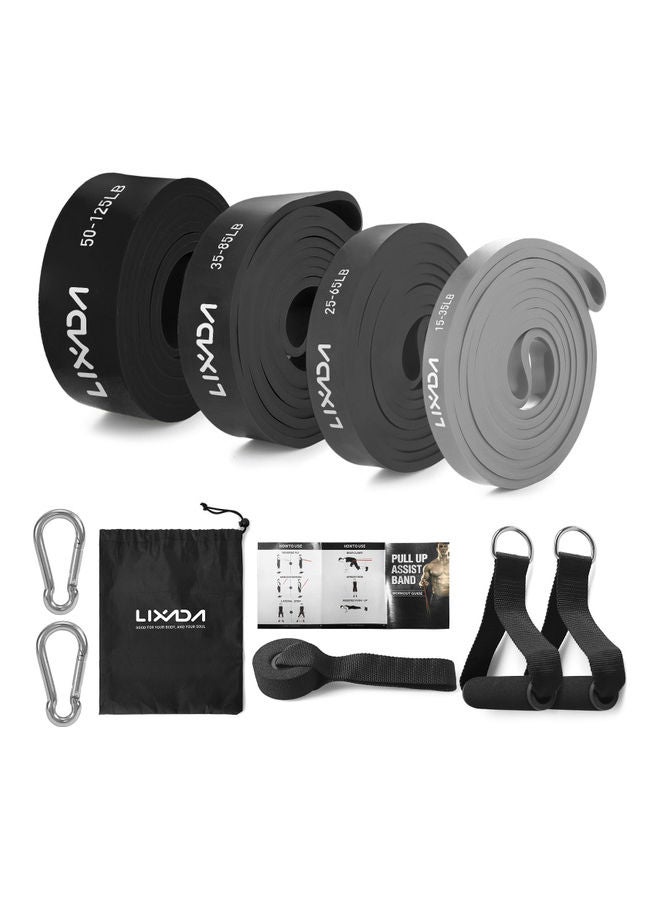 4-Pack Pull Up Resistance Loop Bands Set 25.00x13.00x25.00cm