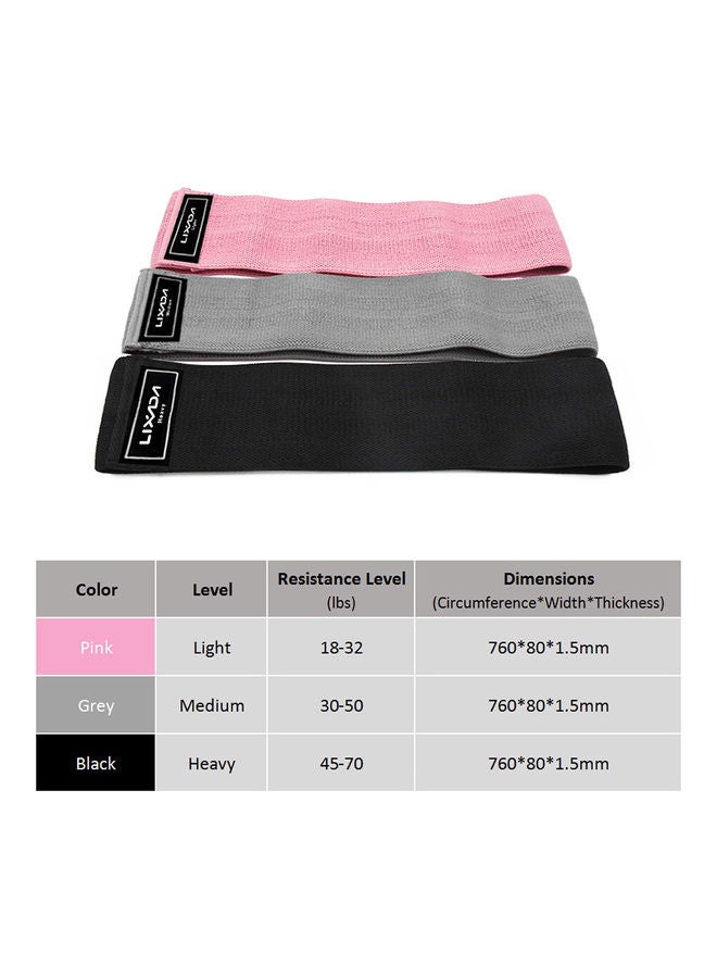 3-Piece Sports Yoga Resistance Loop Bands Set