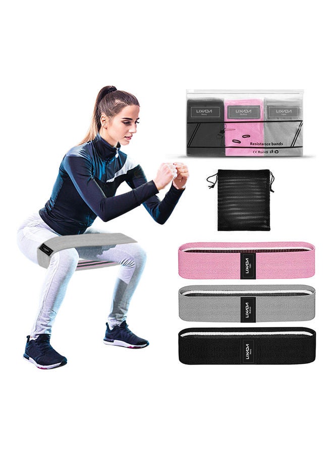 3-Piece Sports Yoga Resistance Loop Bands Set