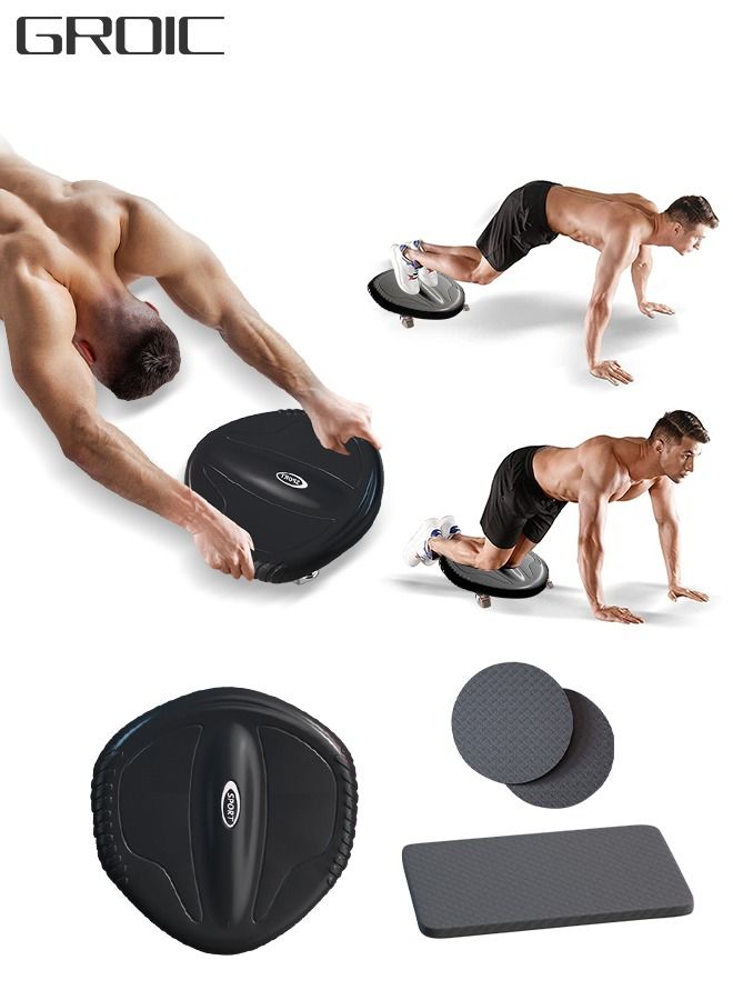 Ab Roller Wheel with Knee Mat, Ab Wheel Roller Core Workout Equipment, Multiple Training Methods, Exercise Roller Wheel, Home Gym Accessories