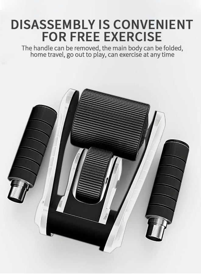 Ab Roller for Core Workout, Abs Workout Equipment Foldable, Abs Roller with Knee Pads for Home Gym Fitness, Abs Workout Equipment Sports Fitness Equipment