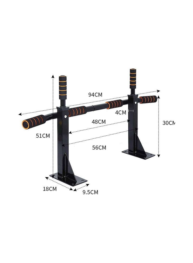 H PRO Wall Mount Pull Up Bar| Chin-up Bodybuilding Exercise Bar for Fitness Home Gym with 6 Foam Handles| Multifunctional Upper Strength Training Body Workout Equipment