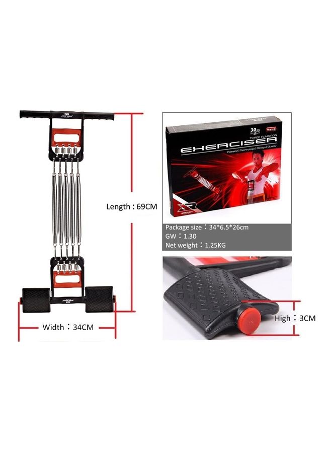 3 in 1 Multi Functional Training Band Exercise Gym Chest Expander 5 Resistance Bands