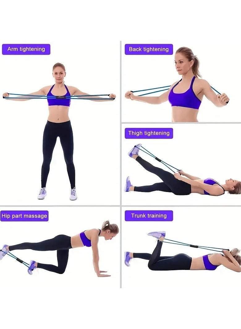 1pc Home Exercise 8-Shape Resistance Bands, Yoga Stretch Braided Bands For Chest, Arm, Back & Shoulder, Yoga Pilates Fitness Training Equipment