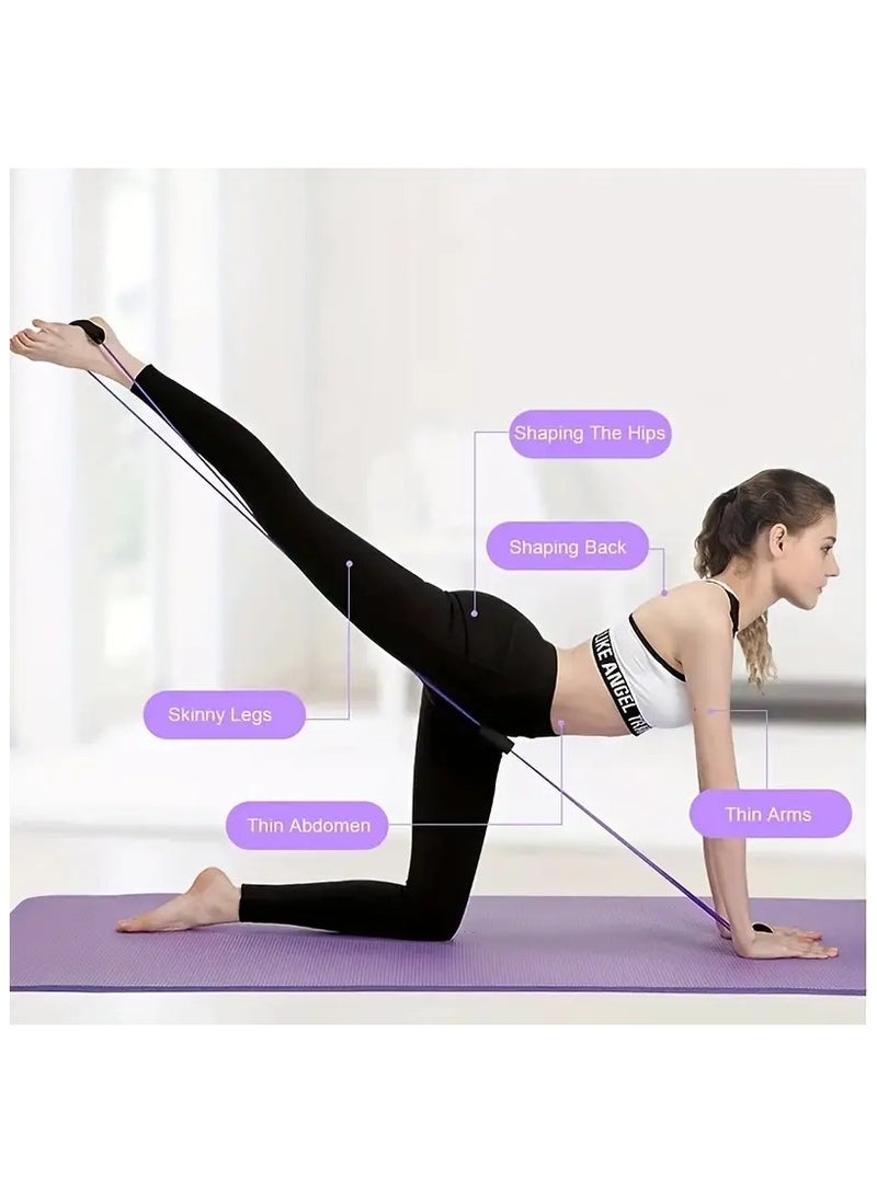 1pc Home Exercise 8-Shape Resistance Bands, Yoga Stretch Braided Bands For Chest, Arm, Back & Shoulder, Yoga Pilates Fitness Training Equipment