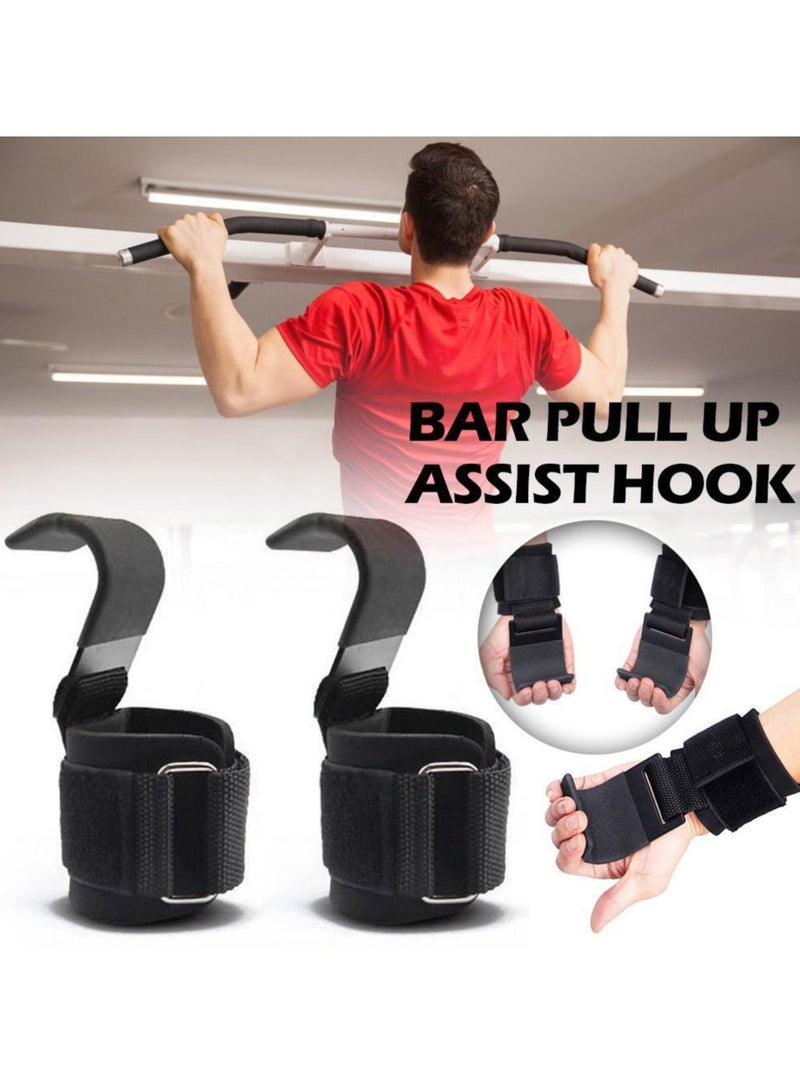 Weight Lifting Hook Grips With Wrist Wraps Hand-Bar Wrist Strap Gym Fitness Hook Weight Strap Pull-Ups Power Lifting Gloves