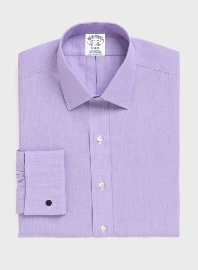 Collared Buttoned Down Shirt Purple