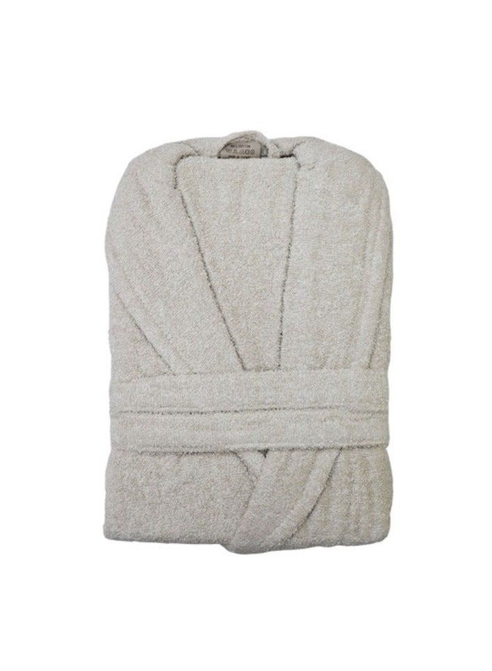 My Vita Turkish Terry Cotton Bathrobe Unisex, Free Size, Beige