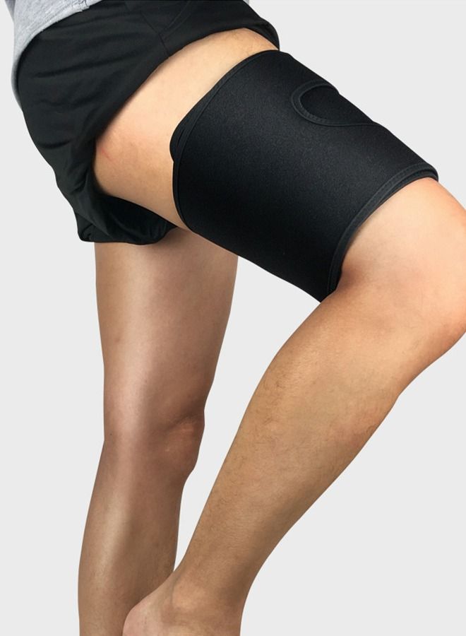 Adjustable Thigh Brace Support, Quadriceps Support and Thigh Wraps, Adjustable Compression Sleeve, Thigh Brace Hamstring Wrap with Anti-Slip Silicone Strips for Leg Sprains, Strains, Tendonitis Injury