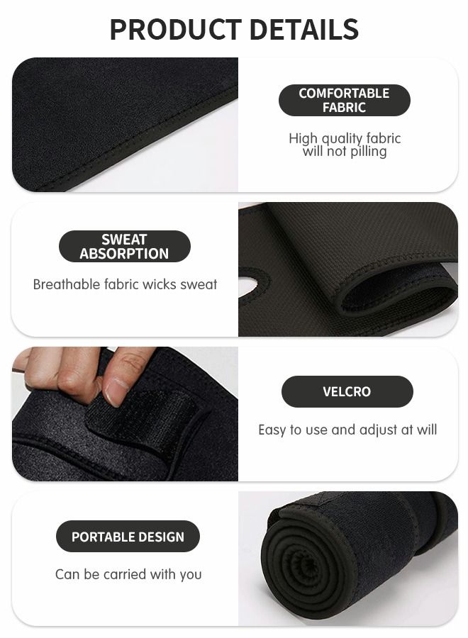 Adjustable Thigh Brace Support, Quadriceps Support and Thigh Wraps, Adjustable Compression Sleeve, Thigh Brace Hamstring Wrap with Anti-Slip Silicone Strips for Leg Sprains, Strains, Tendonitis Injury