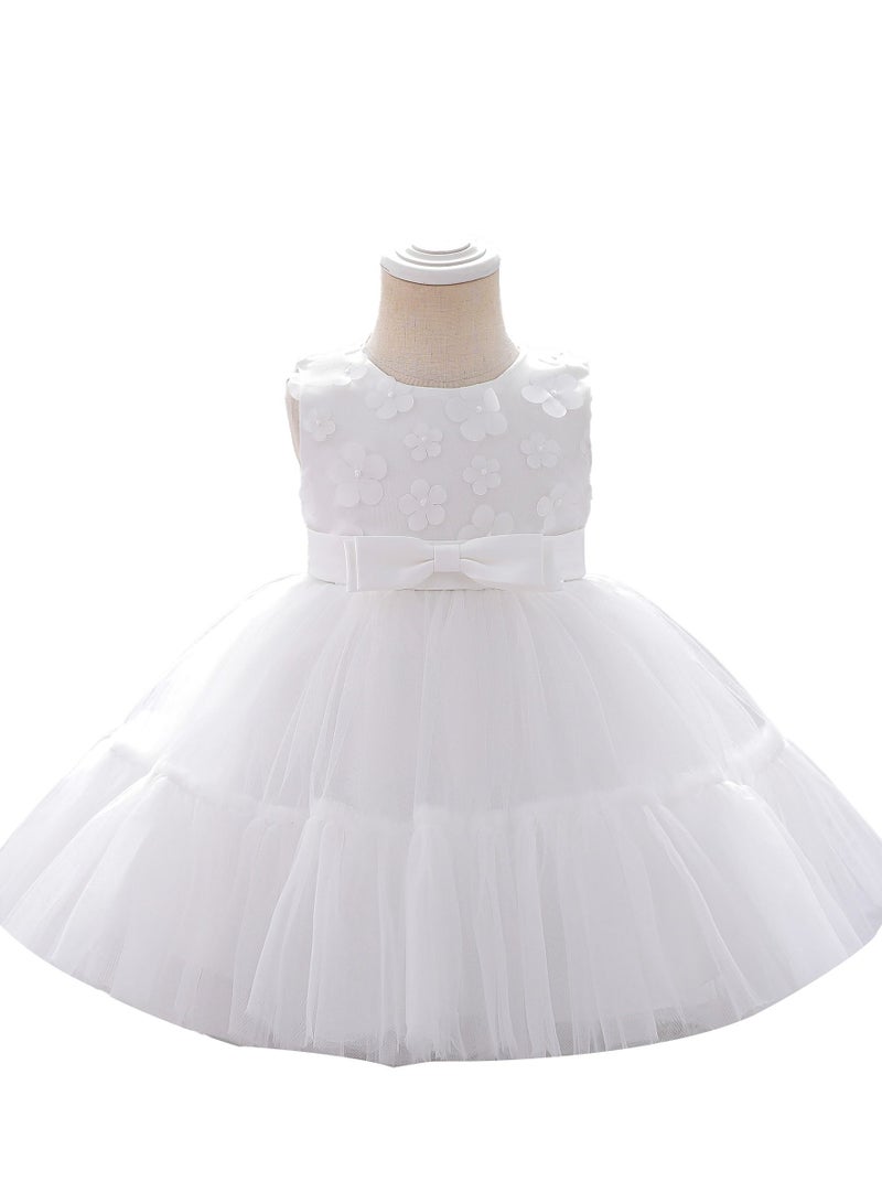 Stylish Fairy Flower Dress White