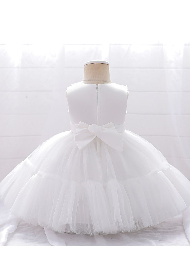 Stylish Fairy Flower Dress White