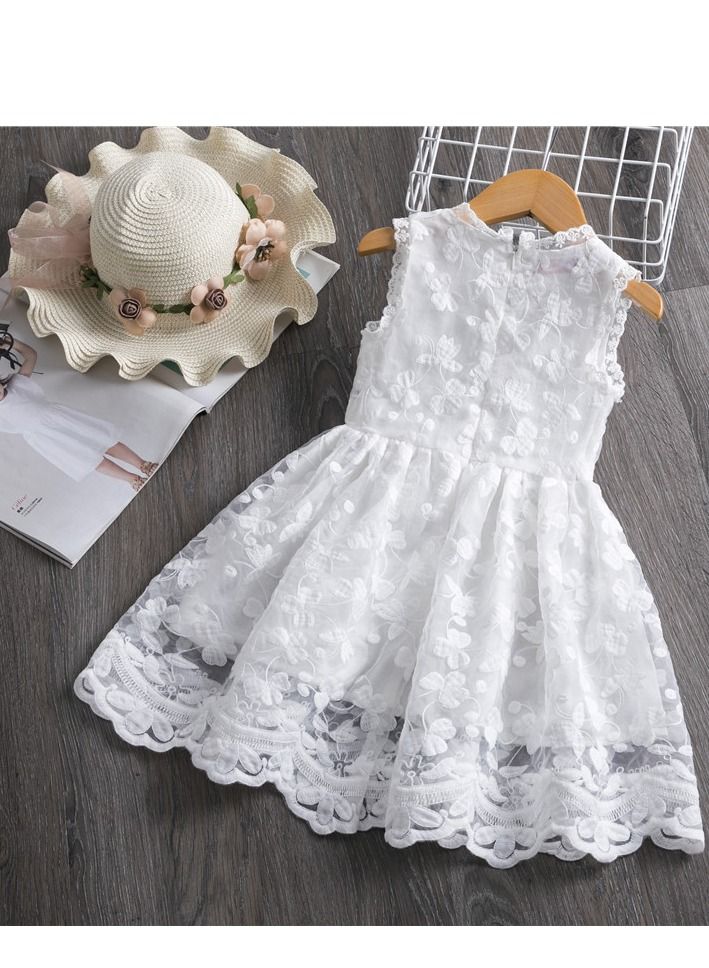 Fashionable Cute Girls Dresses White