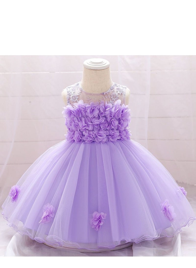 Fashionable Cute Girls Dresses Purple