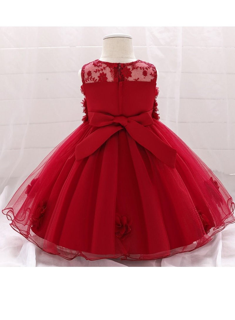 Fashionable Cute Girls Dresses Red