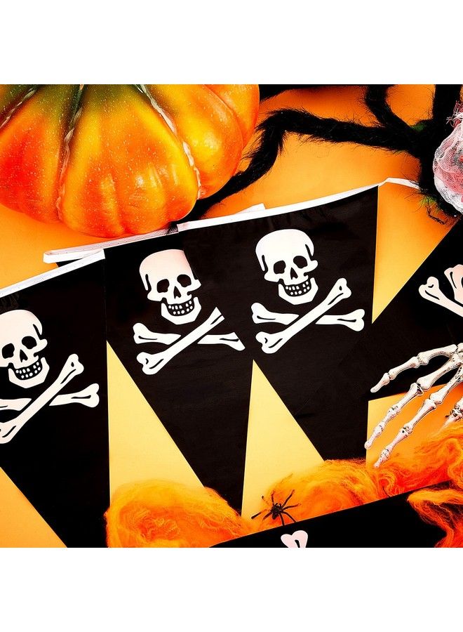 90 Pieces Pirate Banner Pirate Birthday Party Decorations Pirate Skull Pennant Flags Pirate Ship Triangle Banner Decor For Pirate Party Celebration Decor