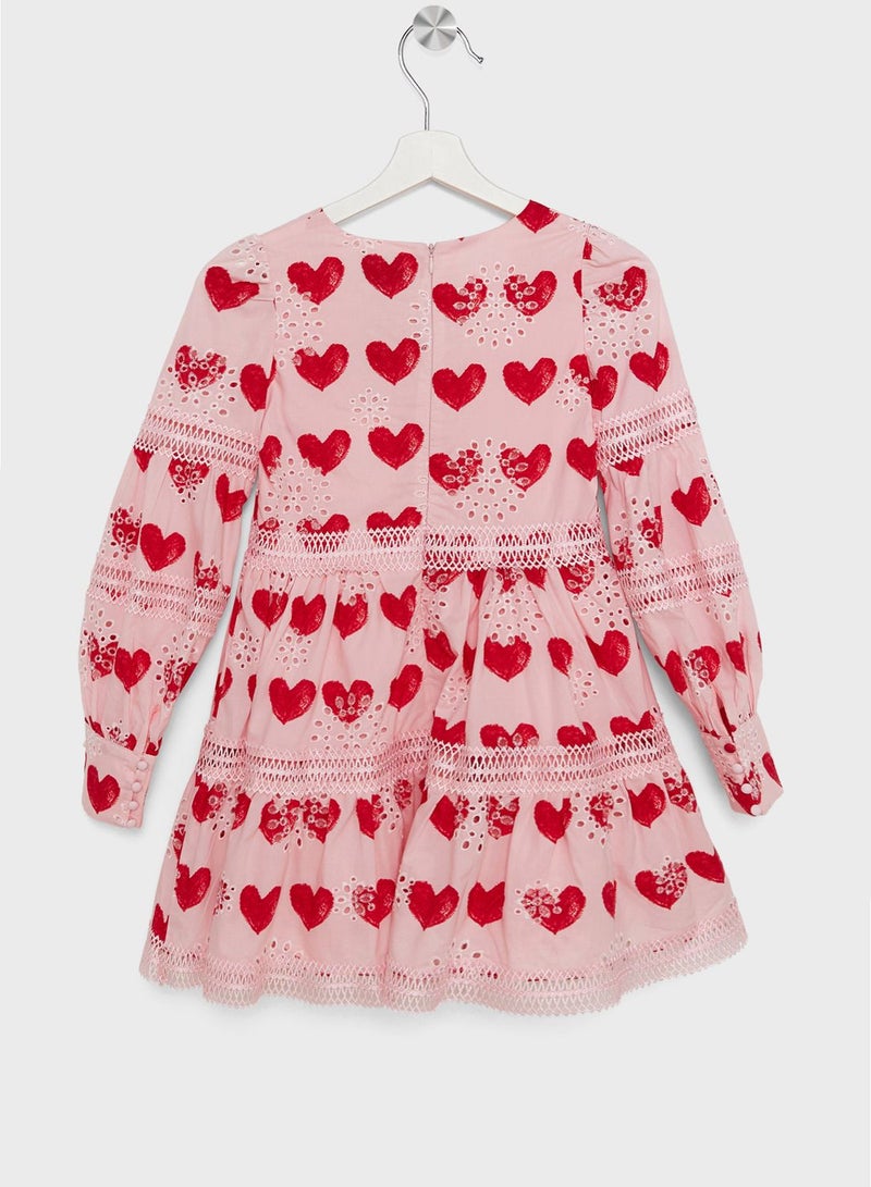 Kids Venice Broderie Midi Dress