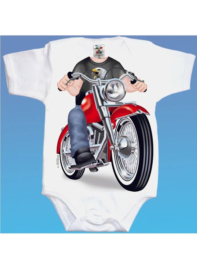 Baby Biker Fat Boy Romper For 6 - 12 Months Baby