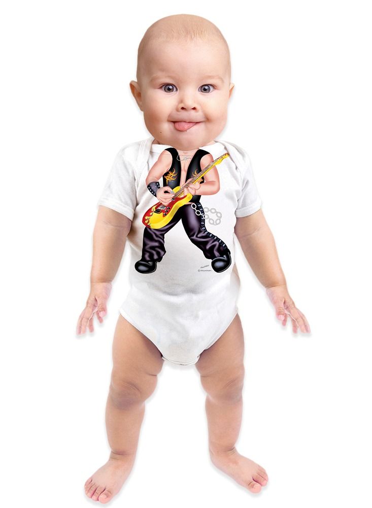 Baby Rock Star Romper For 0 - 6 Months Baby