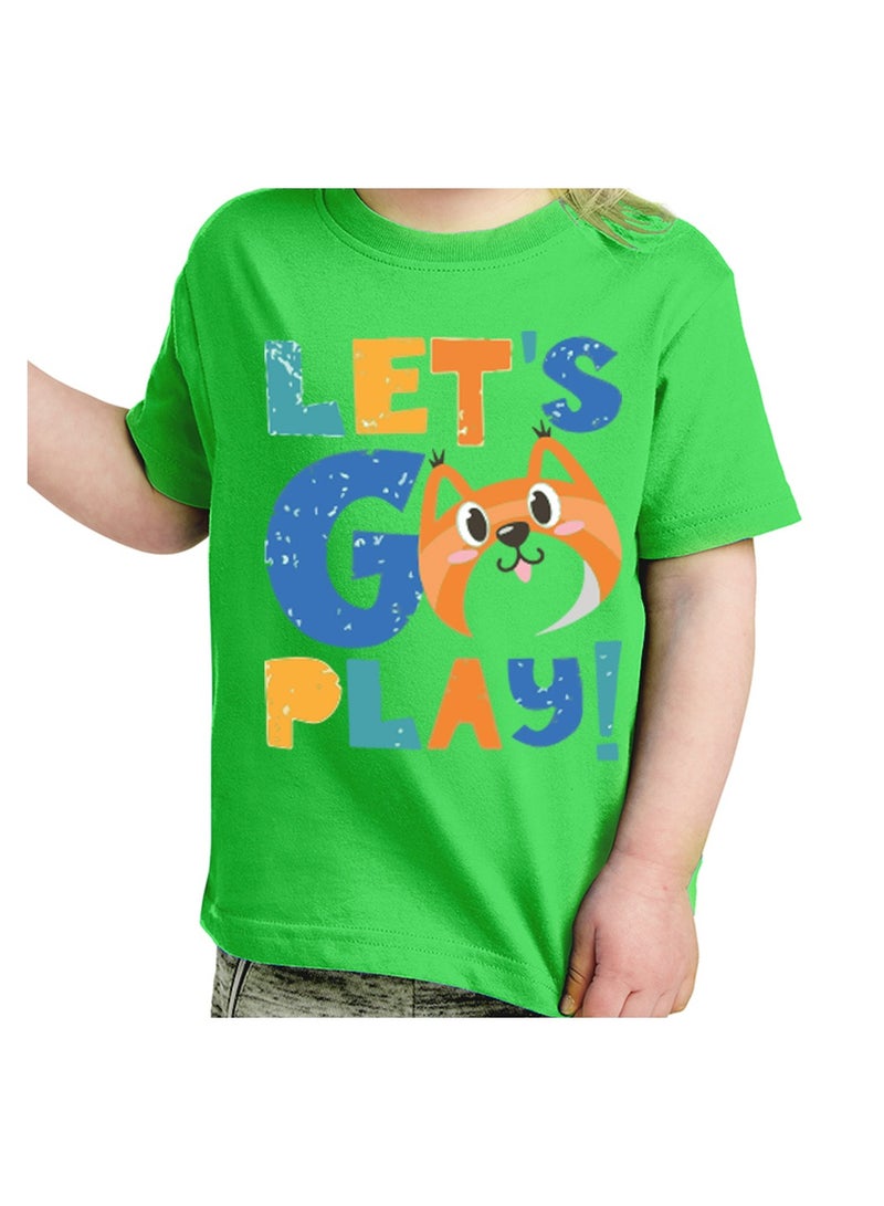 Kids Multi Color Combo Printed Design T-shirt For Girls - Fashionable Short Sleeve T-Shirt - Casual Daily Shirt For Kids - Assorted Colors