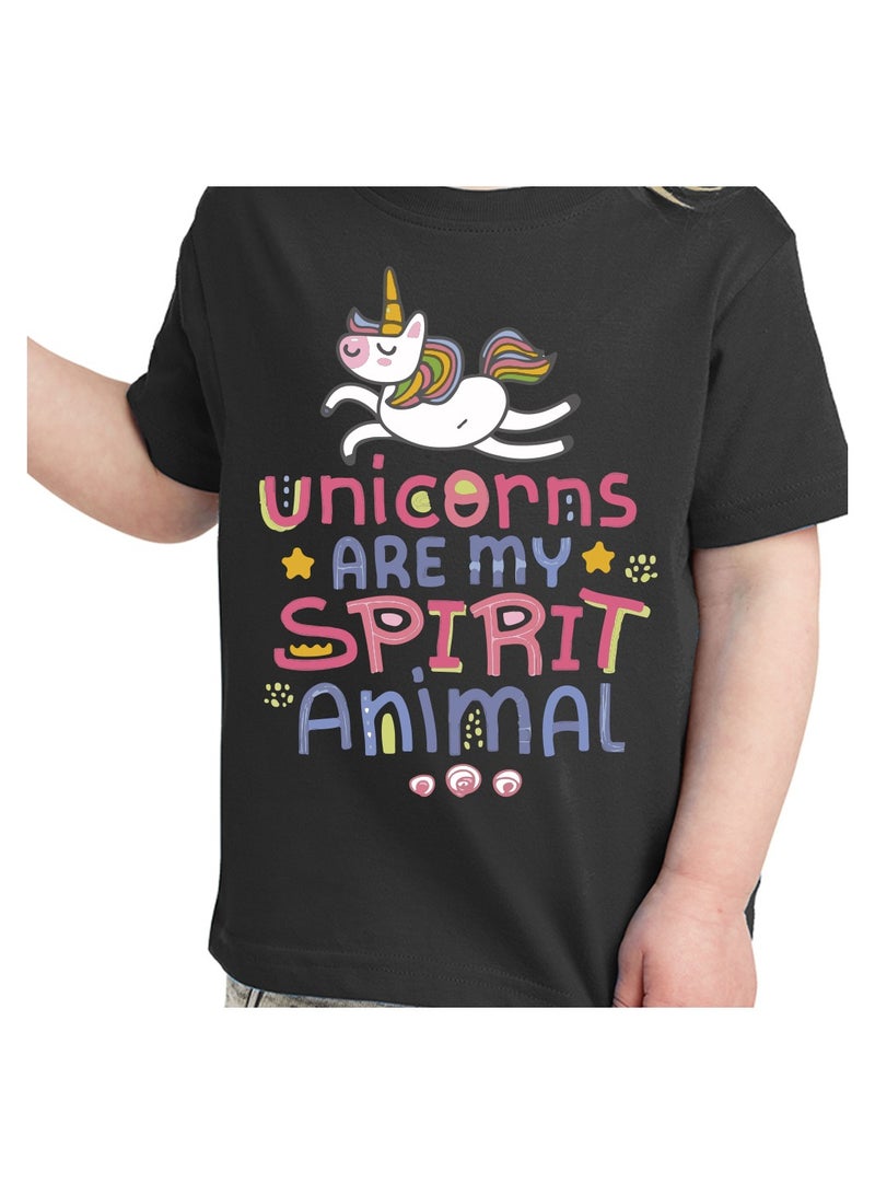 Kids Multi Color Combo Printed Design T-shirt For Girls - Fashionable Short Sleeve T-Shirt - Casual Daily Shirt For Kids - Assorted Colors