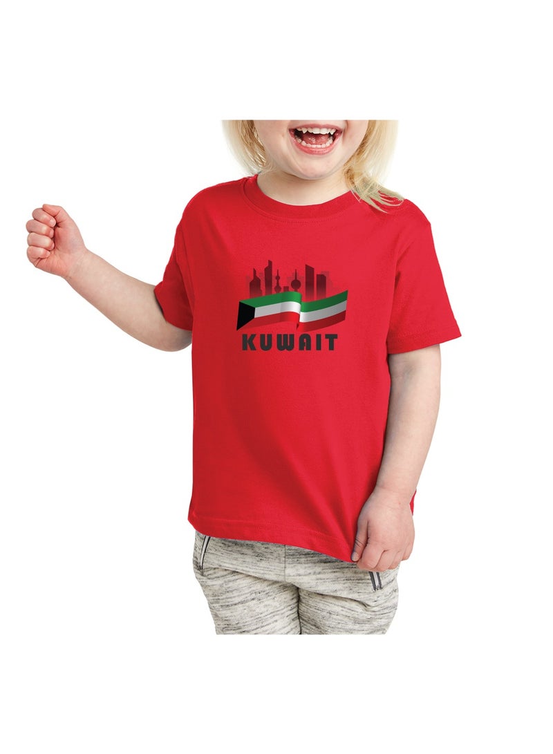 Kuwait National Day Gift Set for Girls - T-Shirt - Cap - Badge and Flag Set - Celebrate Kuwait National Day with this Kids Combo Pack in Style