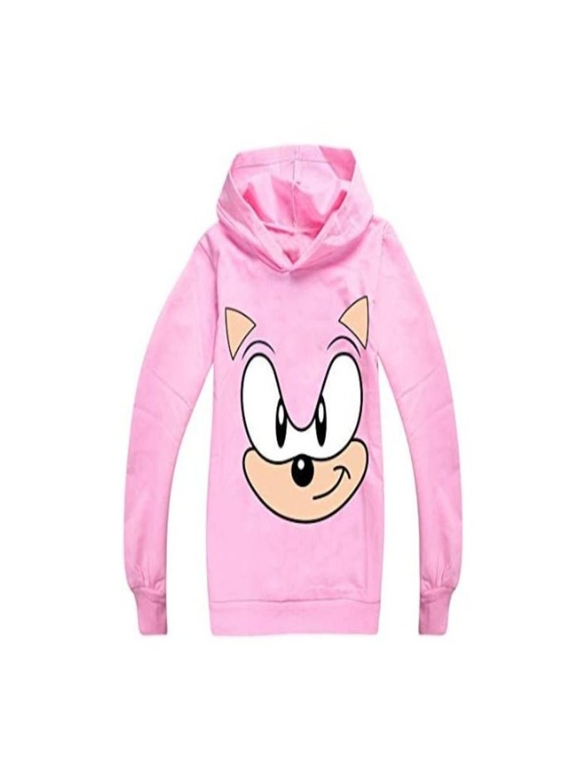 SONIC PRINTED HOODIE FOR KIDS PINK