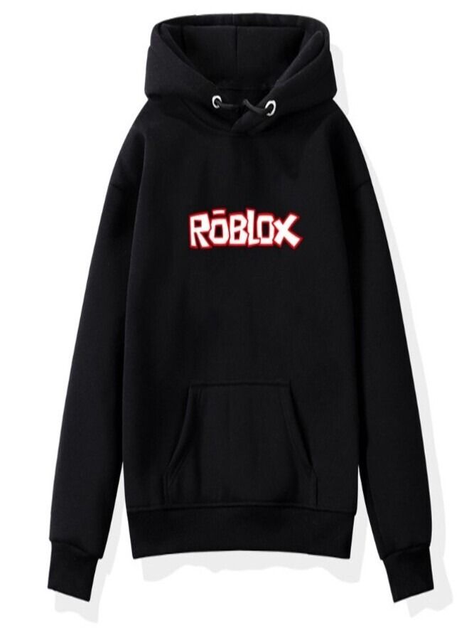 Roblox Printed Hoodie Black