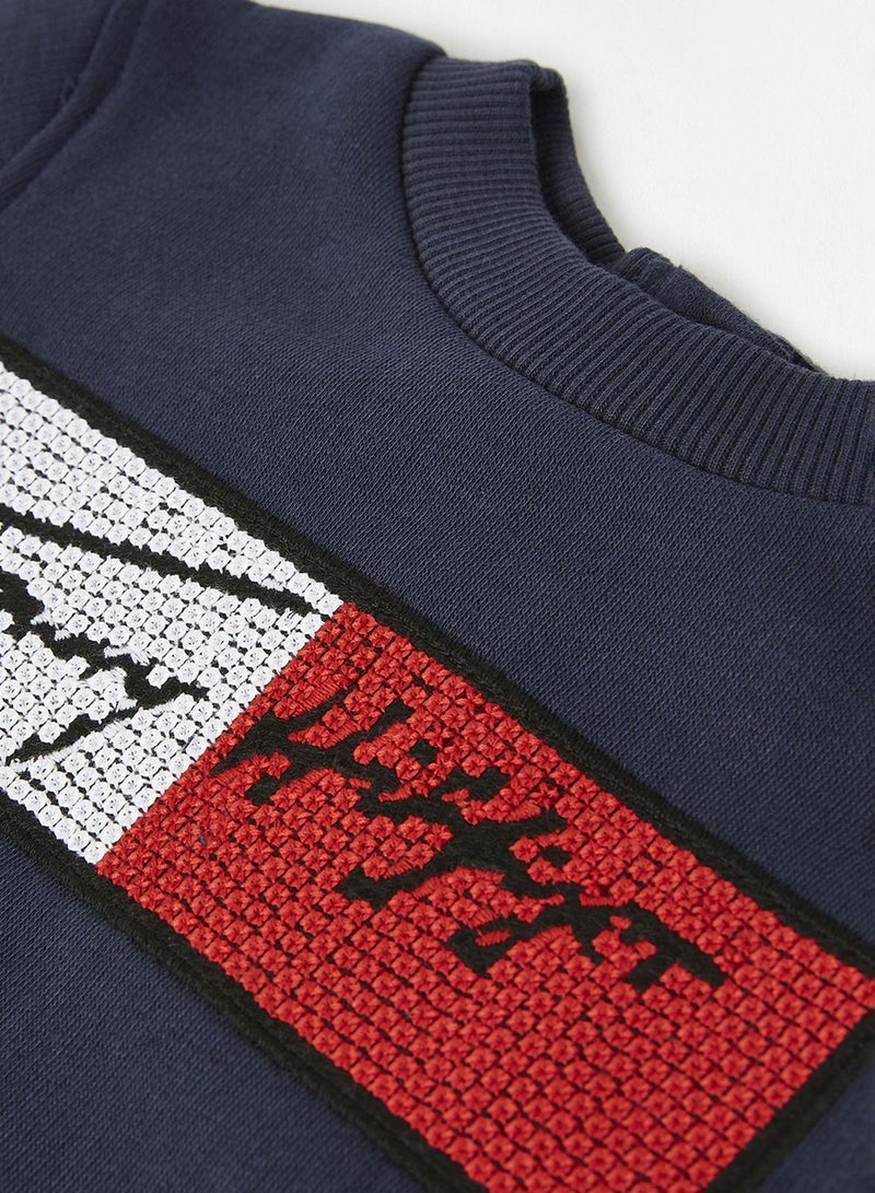 Kids Logo Sequin Flag Sweatshirt