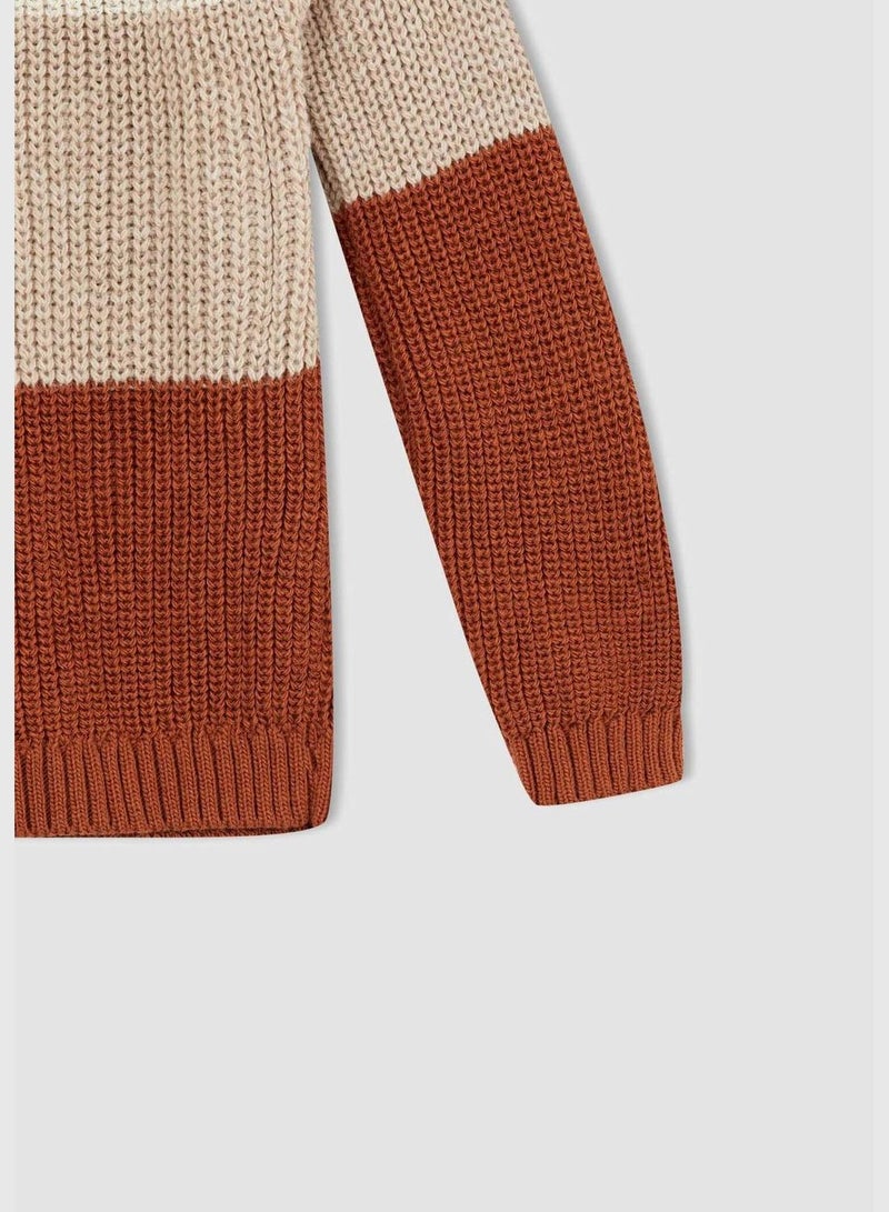 Girl Crew Neck Long Sleeve Tricot Pullover