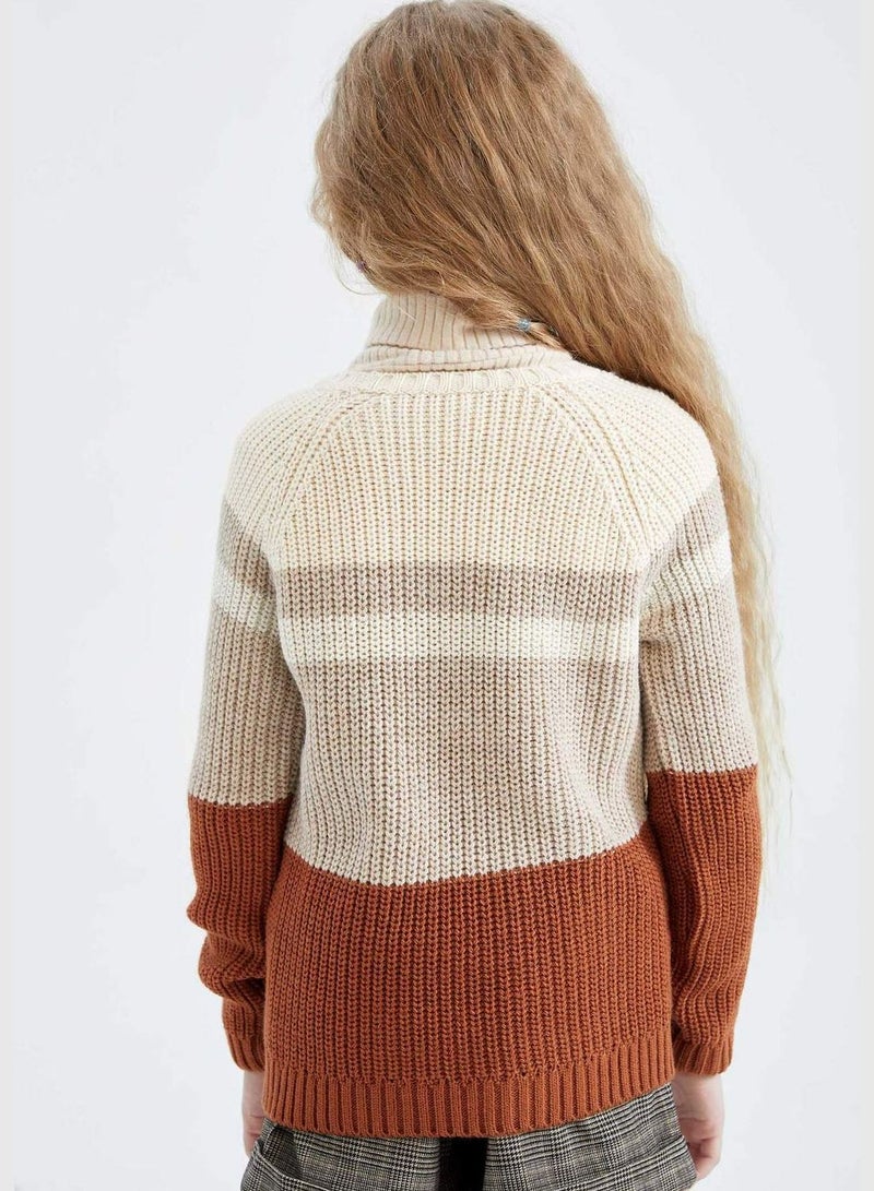 Girl Crew Neck Long Sleeve Tricot Pullover