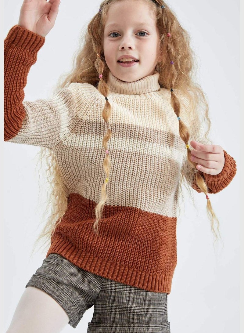 Girl Crew Neck Long Sleeve Tricot Pullover