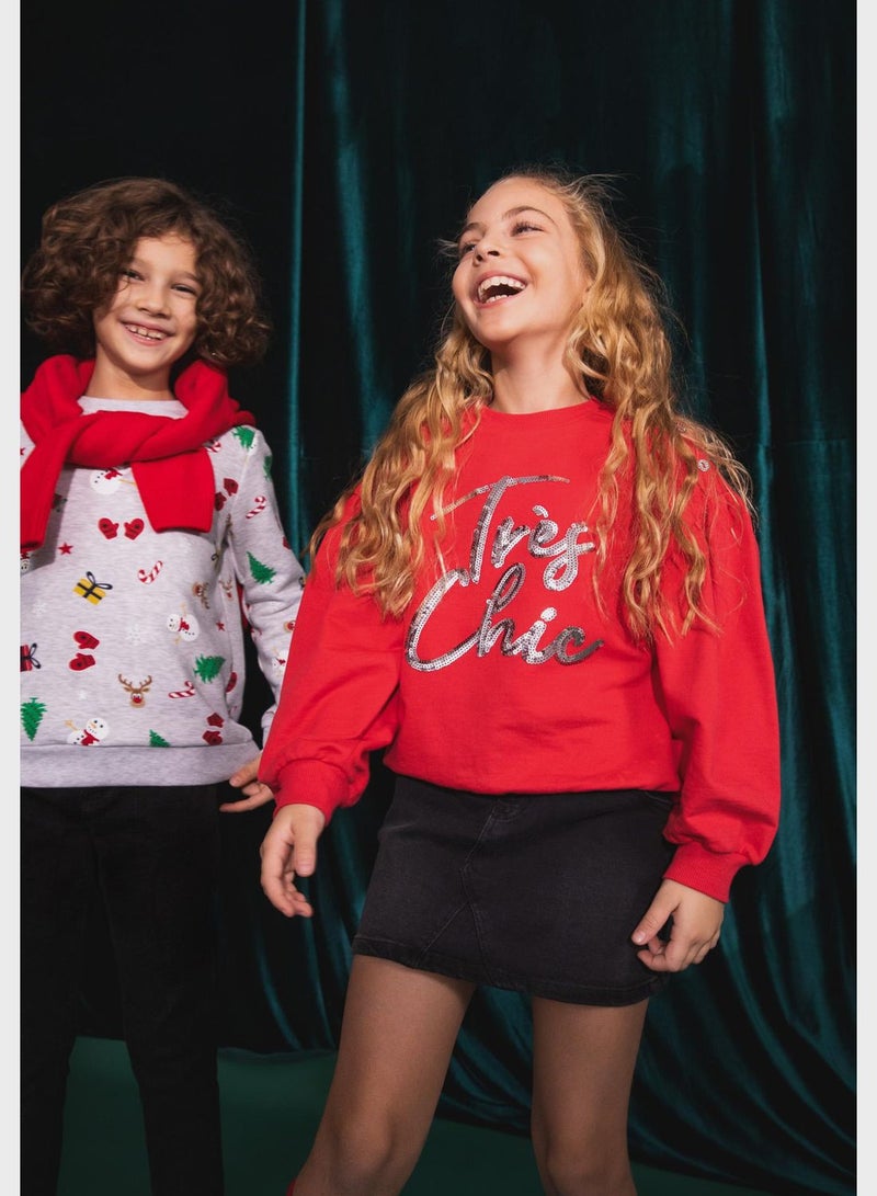 Kids Graphic Print Sweatshirt