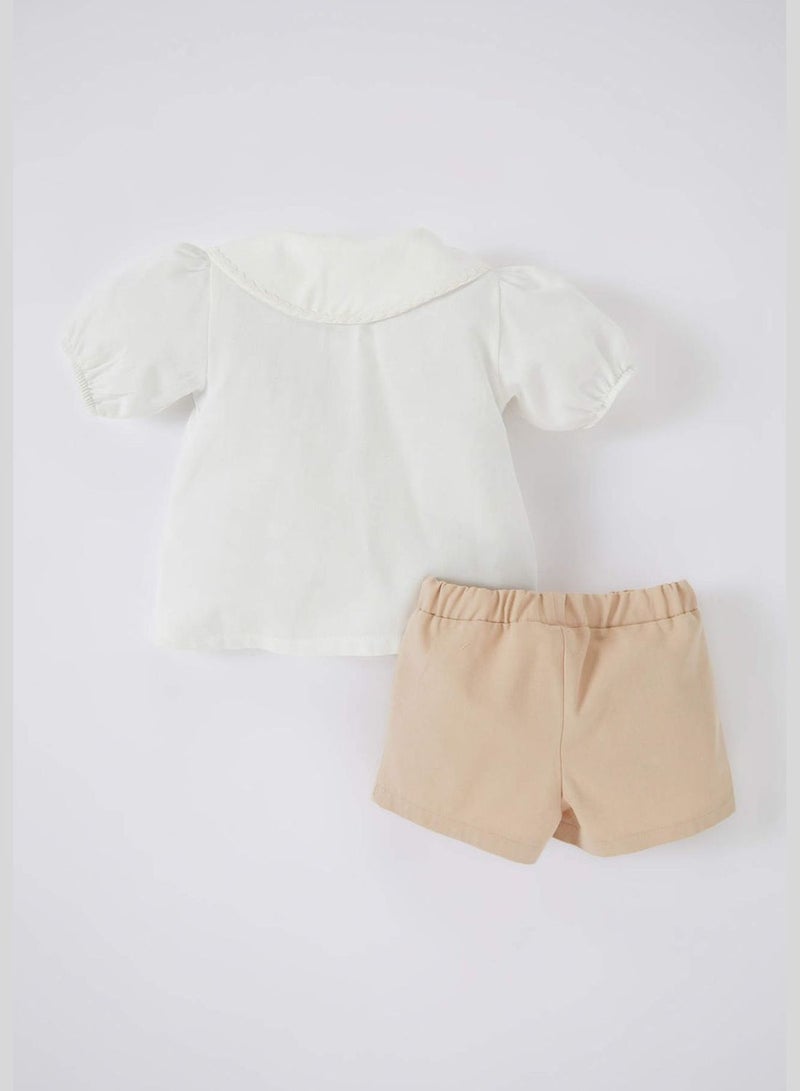 3 Pack BabyGirl Baby Neck Short Sleeve Woven Set