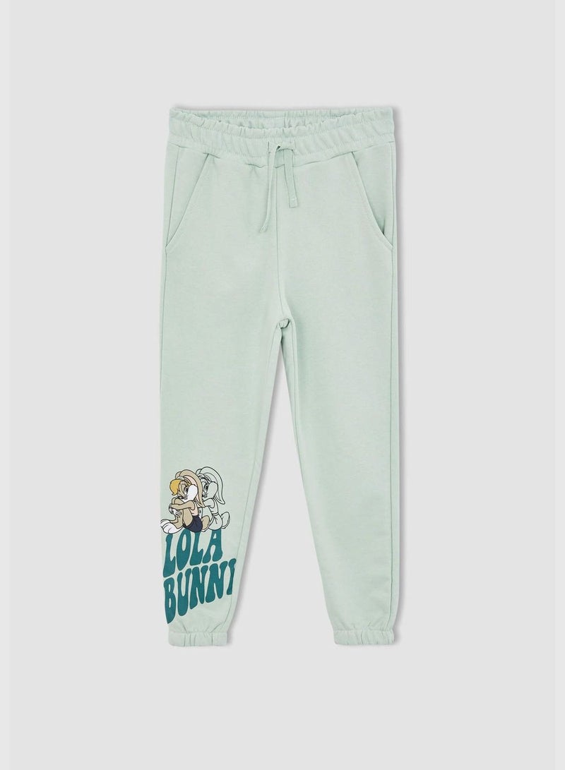 Tie Waist Bugs Bunny Print Joggers
