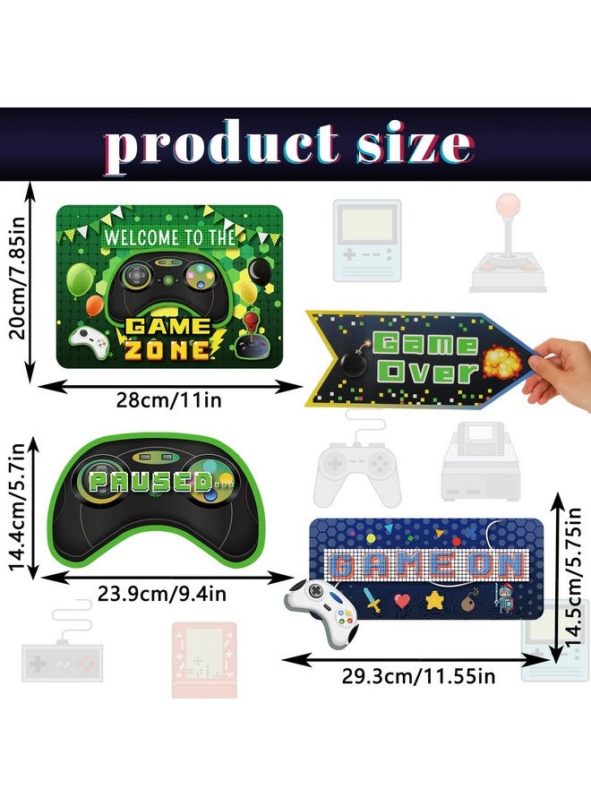 20 Pieces Video Game Party Sign Game Party Themed Directional Signs Video Game Sign Funny Video Game Cutouts Welcome Yard Outdoor Wall Sign Party Supplies Photo Props Backdrop Decoration Party Decor