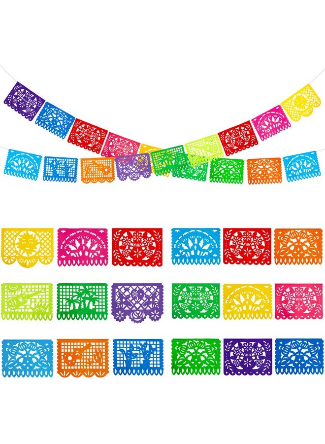 2 Pack Mexican Party Banners 36 Feet Cinco De Mayo Decorations Papel Picado Banners For Mexican Theme Birthday Party Wedding Dia De Los Muertos Day Of The Dead